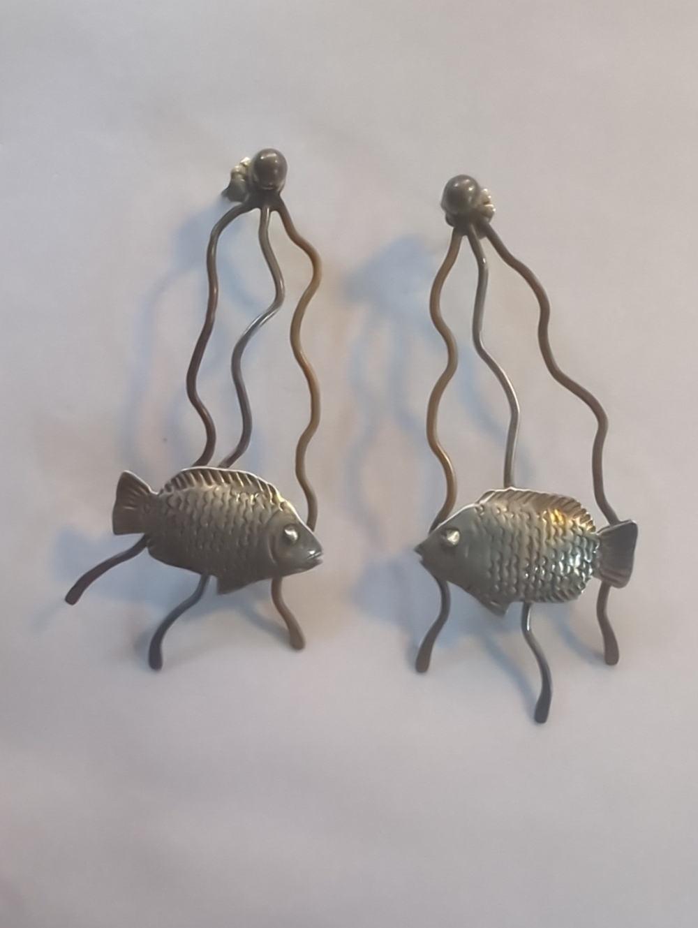 Silver Fish Dangle Earrings - Women Jewelry Earrings
